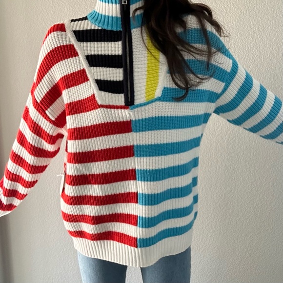 NWT Staud Hampton Striped Sweater - Picture 4 of 4